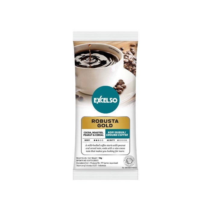 

Excelso Kopi Single Serving Robusta Gold Pack Of 3 Folding Box