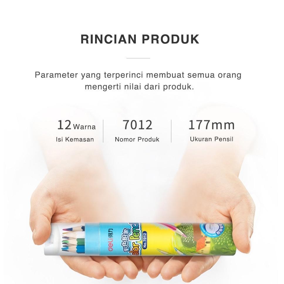 

Spesial Deli Pensil Warna Youku Warna Cerah Bahan Kuat, Bentuk Pensil Heksagonal 12/24/36 Warna 701X Garansi