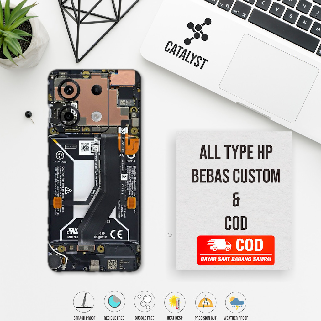 Garskin Skin Redmi Note 13 Pro 5G mesin teardown Buy 1 Get 2 - Bisa Custom - Motif N6S