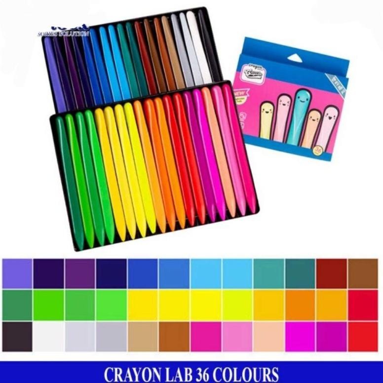 

Big Sale Crayon/Krayon Plastk 12/24/36 Tidak Mengotori Tangan Hig Quality
