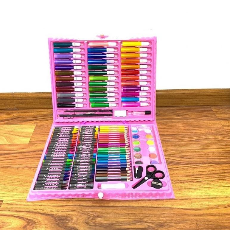 

Super Murah Crayon Set 150Pcs Anak Cat Air Mewarnai Anak Set Gambar Anak Mengganbar Anak Pensil Warna Set Garansi