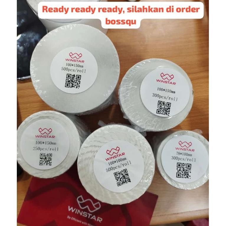 

Diskon Okhi - Label Barcode 100 X 150 / Kertas Sticker Thermal Resi 100X150Mm Winstar Isi 500 Premium Spec 8.8