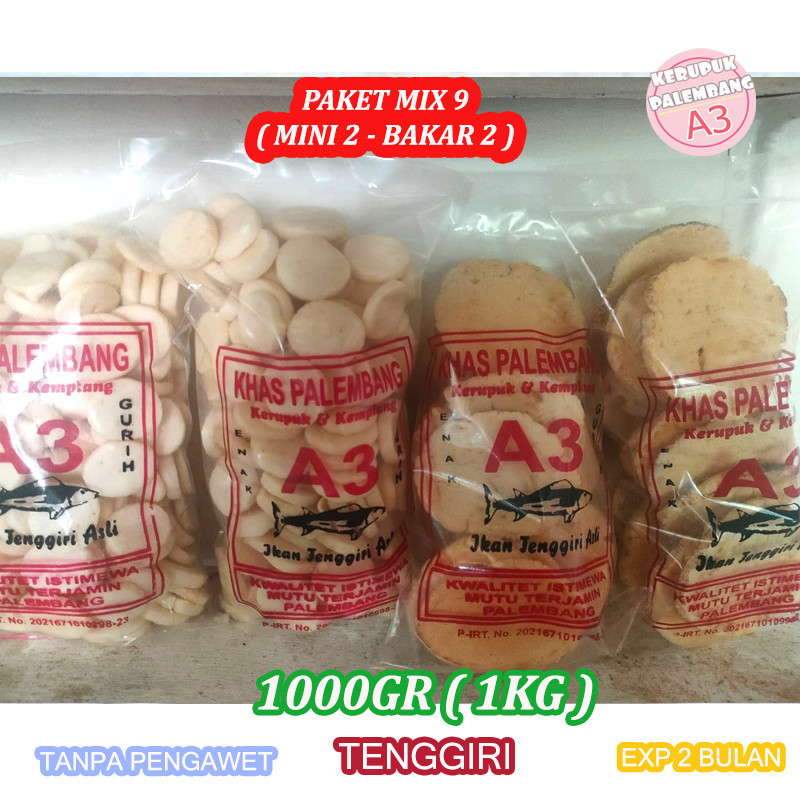 

PAKET MIX 9 KEMPLANG MINI 2 BAKAR 2 KERUPUK IKAN TENGGIRI ASLI PALEMBANG