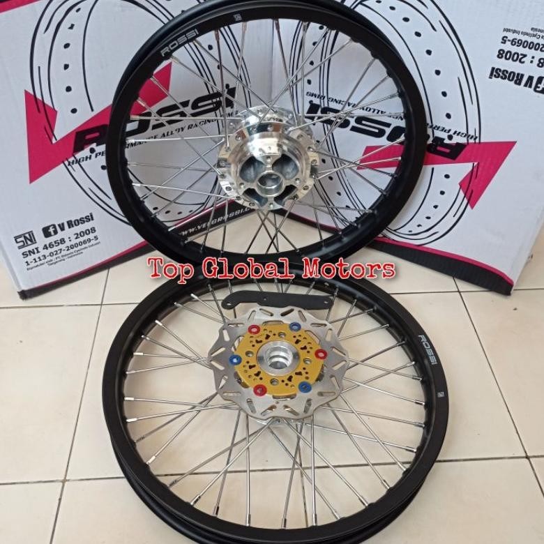 DFR Velg Sonic 150R Sepasang Bonus Piringan dan Breket Satu Set - Velg Rossi Sonic150R Full Set TERL