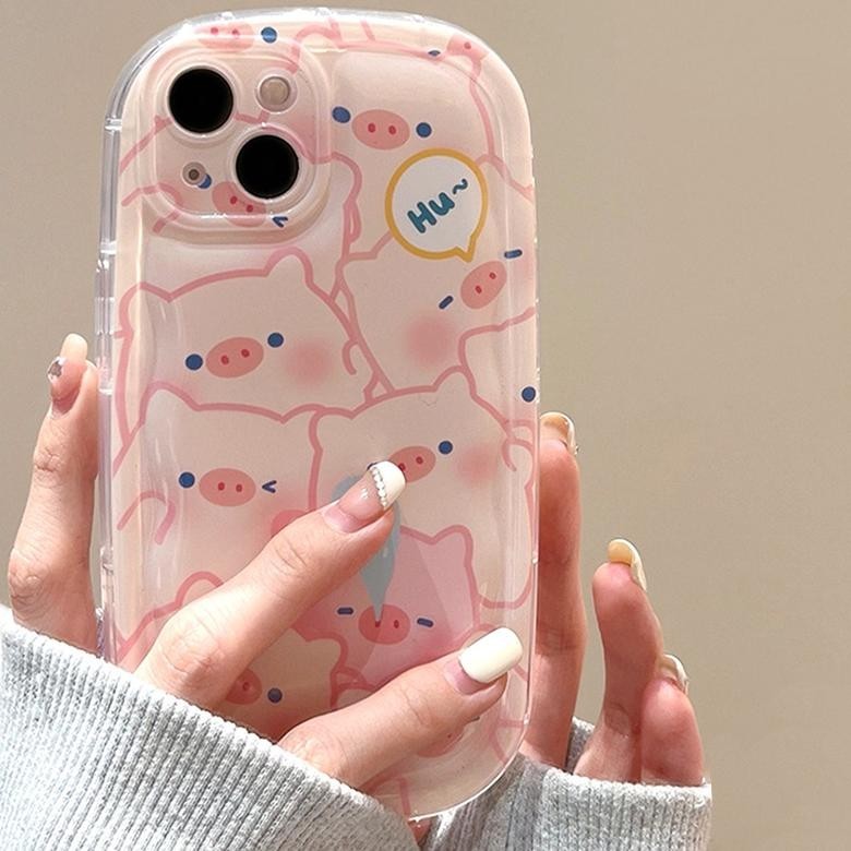 Case Iphone 13 tsy Pigy Lucu Pink