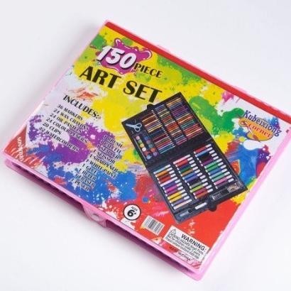 

hj-45 150Pcs Crayon Set Art Set Isi 150 Pcs Pensil Warna Set Anak Crayon Full Set Alat Lukis/Crayon Kekinian Praktis Hemat