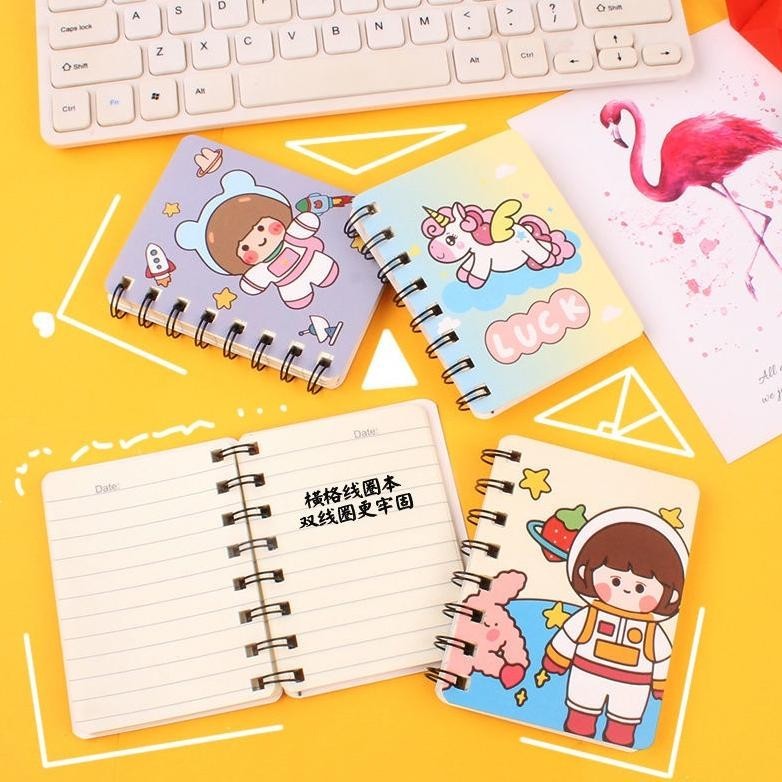 

AS25 buku catatan kartun/NOTEBOOK RING MOTIF / BUKU CATATAN RING Premium