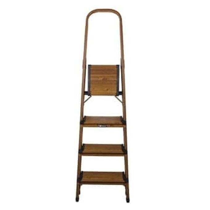Krisbow Tangga Lipat Aluminium 4 Wide Step Motif Kayu E88A