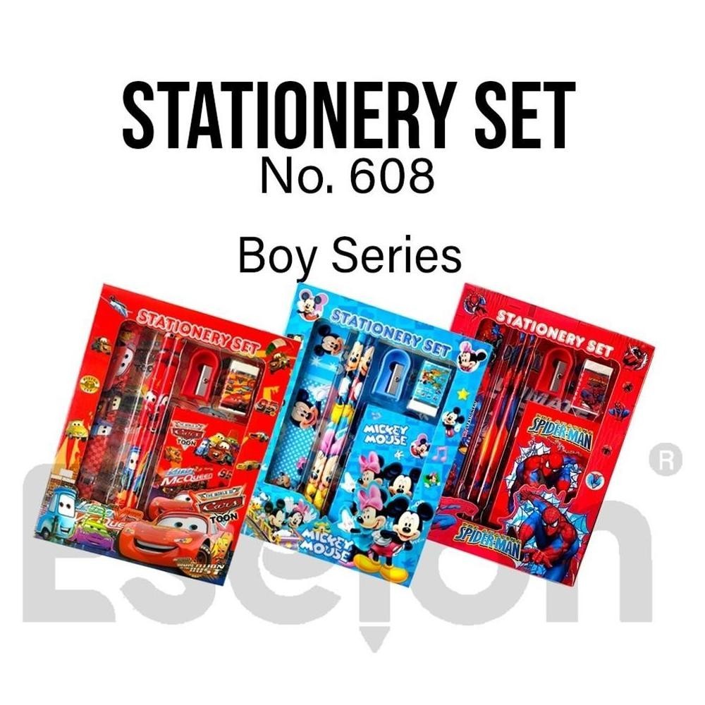 

t-56 Paket alat tulis 6in1 NOTES /Alat tulis set karakter / Stationery set + NOTES 608 Sale