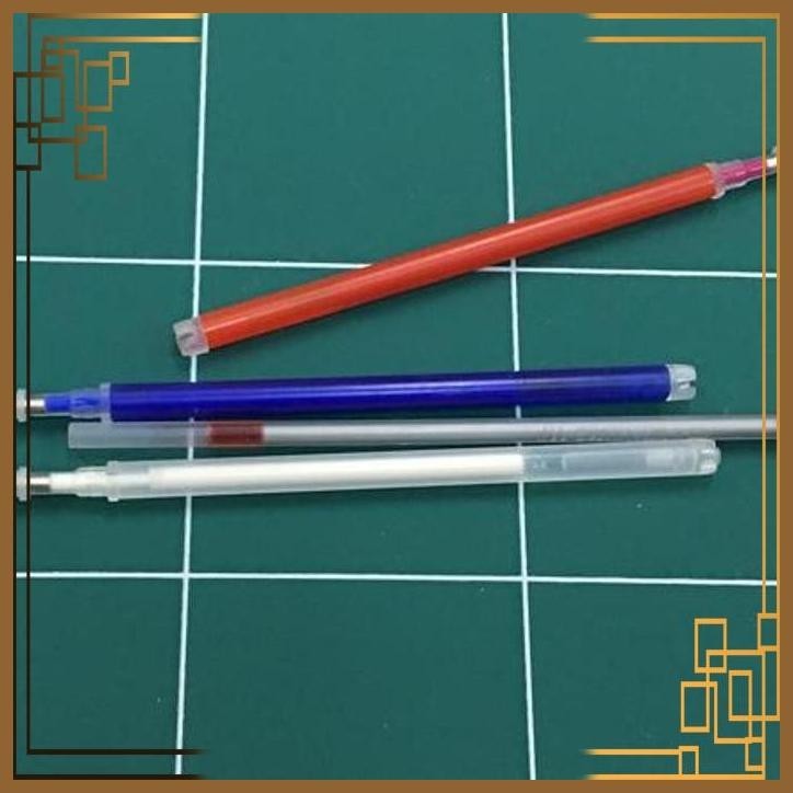 

[NPT] refill bolpen kulit dan kain merah biru putih silver