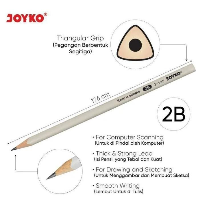 

New Arival H2O Pensil 2B Joyko P-125 / ( 1pak/12pcs ) Viral