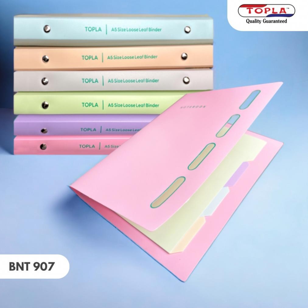 

Un04 TOPLA Binder Note 907 A5 Binder Buku Catatan Sekolah Kerja Kuliah Warna Pastel A5 Hemat