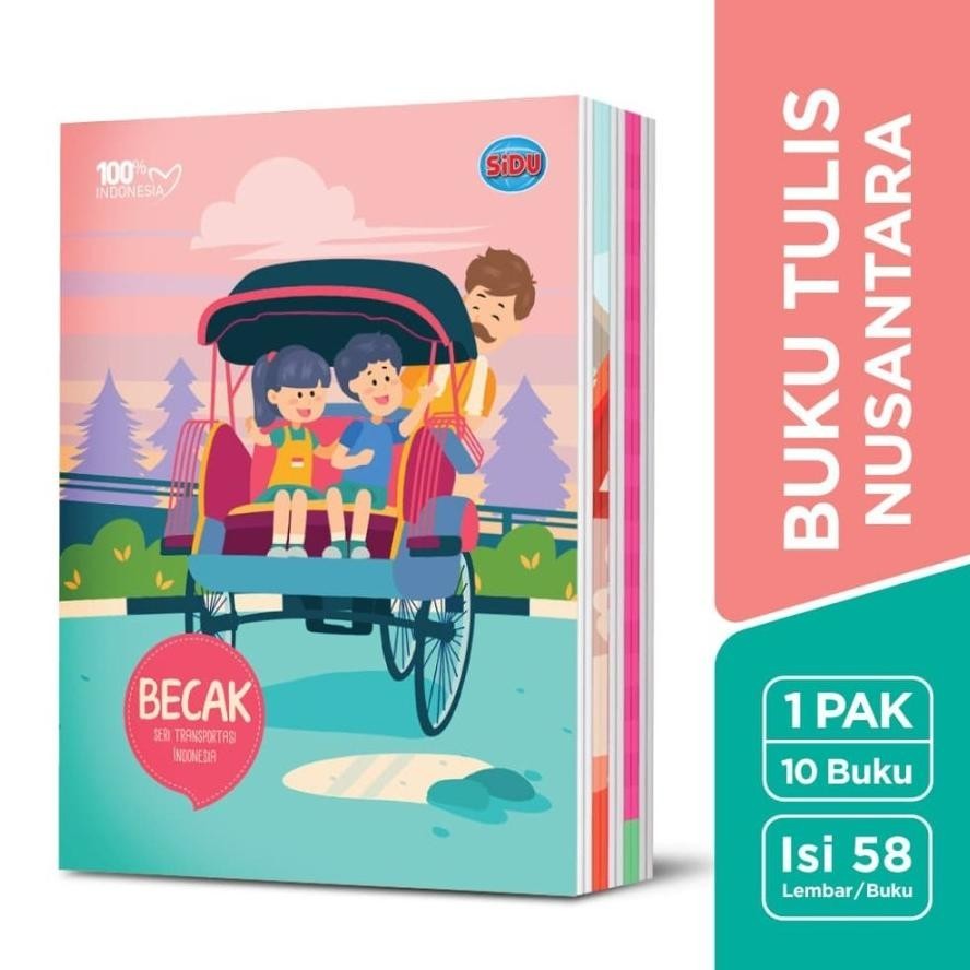 

KT78 SIDU Buku Tulis 58 Lembar (1 Pack/ 10 Buku) Tema Random Termurah