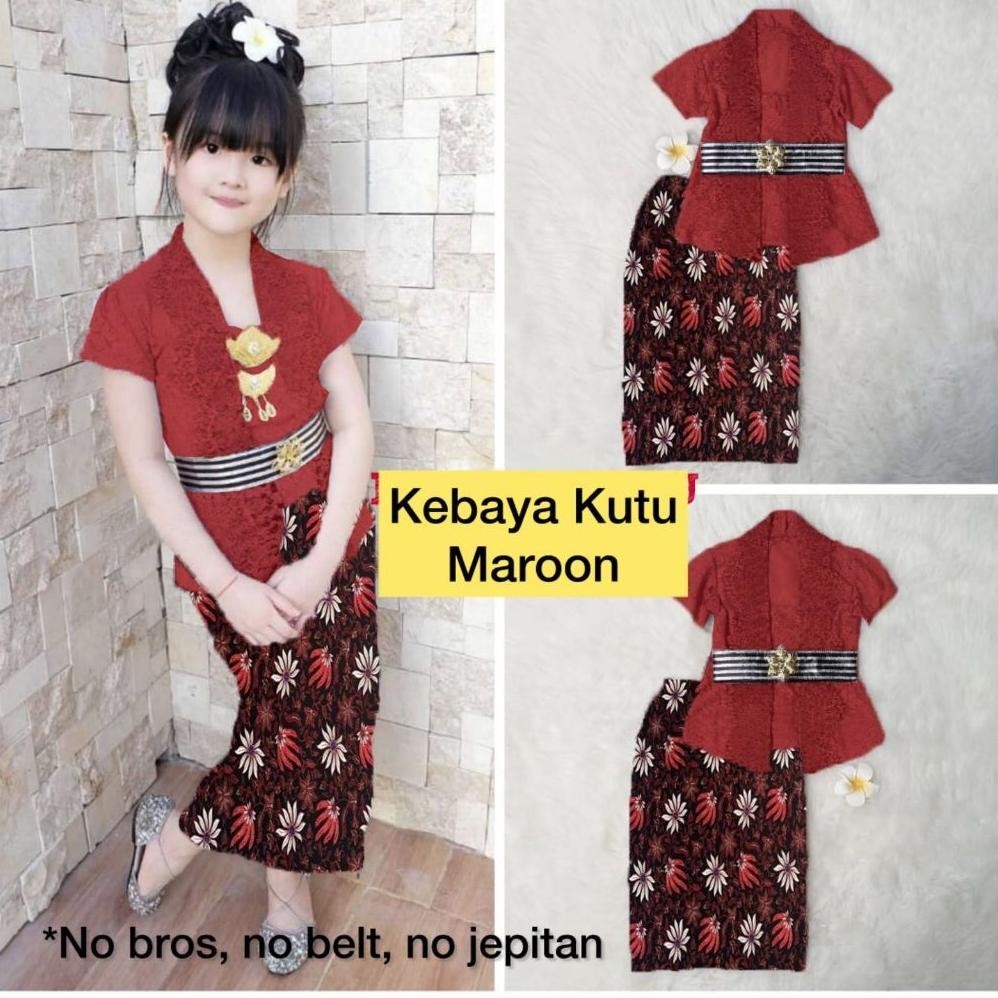 BIG SALE Kebaya Anak Perempuan Modern TK SD Baju Adat Anak Cewek Umur 5-13 Tahun Seragam Kartini Sek
