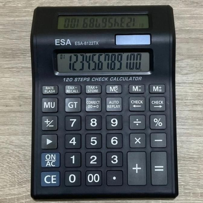 

KALKULATOR Layar Double Display ESA 8122TX - Calculator Desktop Cek