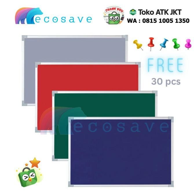 

Softboard Bludru 180 x 120 cm Papan Pin Paku Soft 180x120