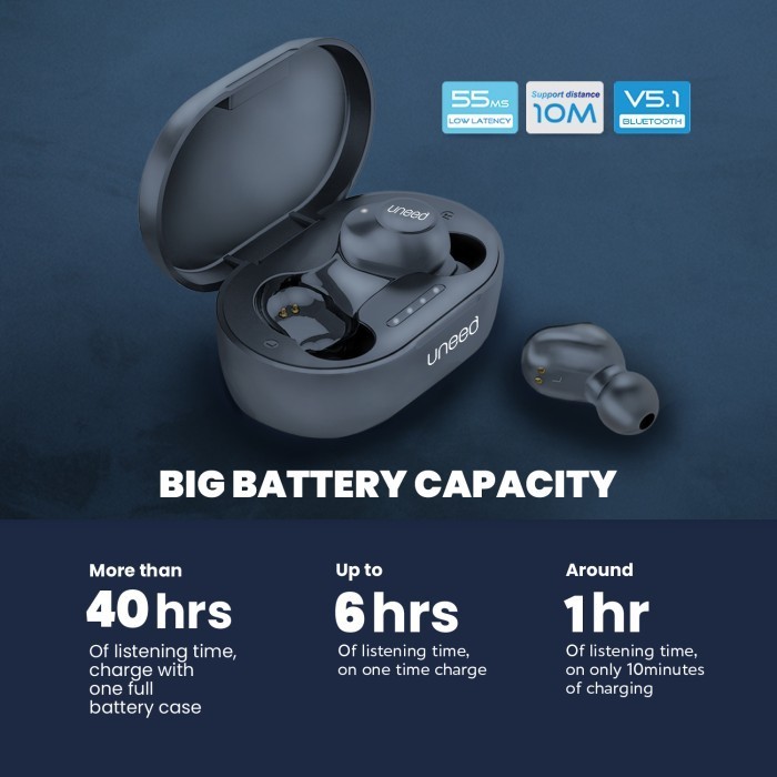 Uneed Tws Bluetooth 5.1 Earphone Verse V6 - Uep303