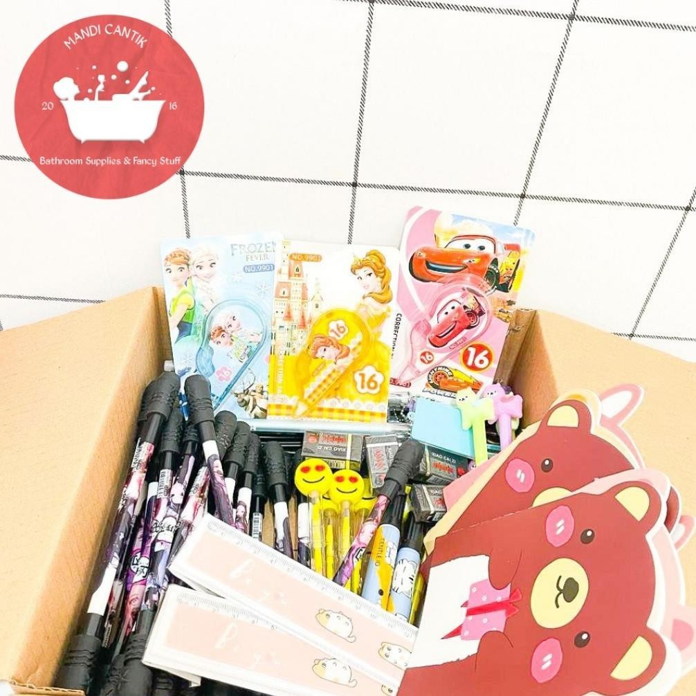 

BISA COD Paket USAHA versi 2 ONLY 99K DAPAT BANYAK jualan untuk anak sekolah alat tulis kantor lucu buku notes kecil solatip penghapus pulpen fs-6