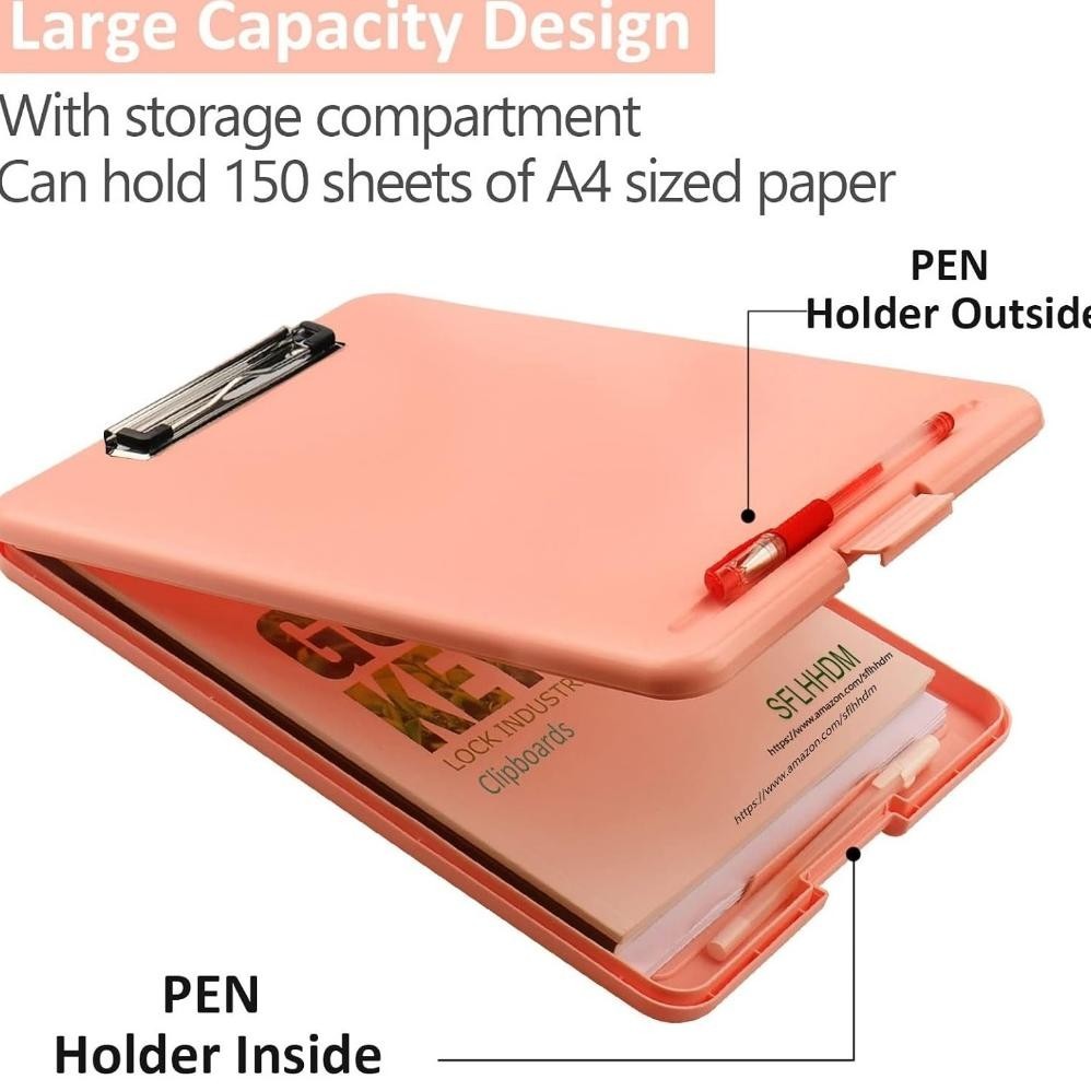 

BISA COD Clipboard + Storage Alas Papan Ujian / Papan Jalan 2in1 / Clipboard 2 in 1 / Clip Board A4 h-4