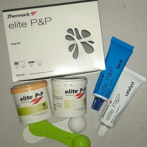 Trial kit zhermack double impression putty light body elite p&p dental
