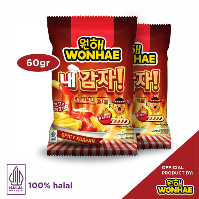 

Wonhae Potato Snack Spicy Korean 60gr x 2 pcs