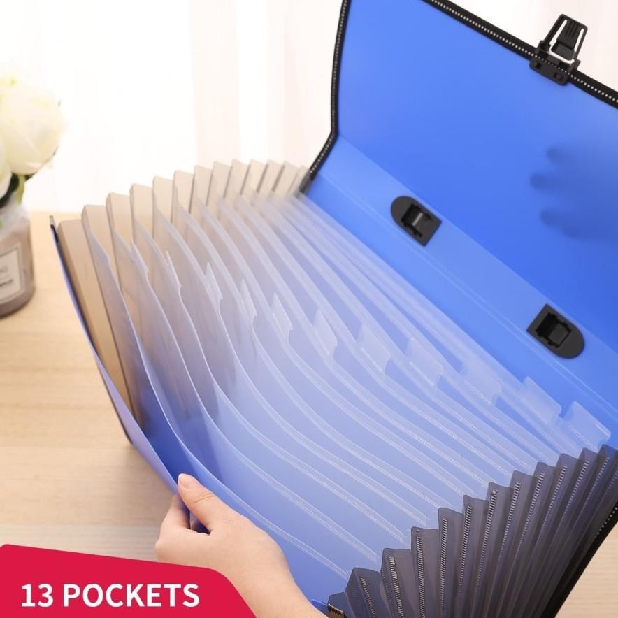 

PROMO Deli EB40602 Expanding File Snap FC 13P 2C / Expanding File 12 Kantong bu-100