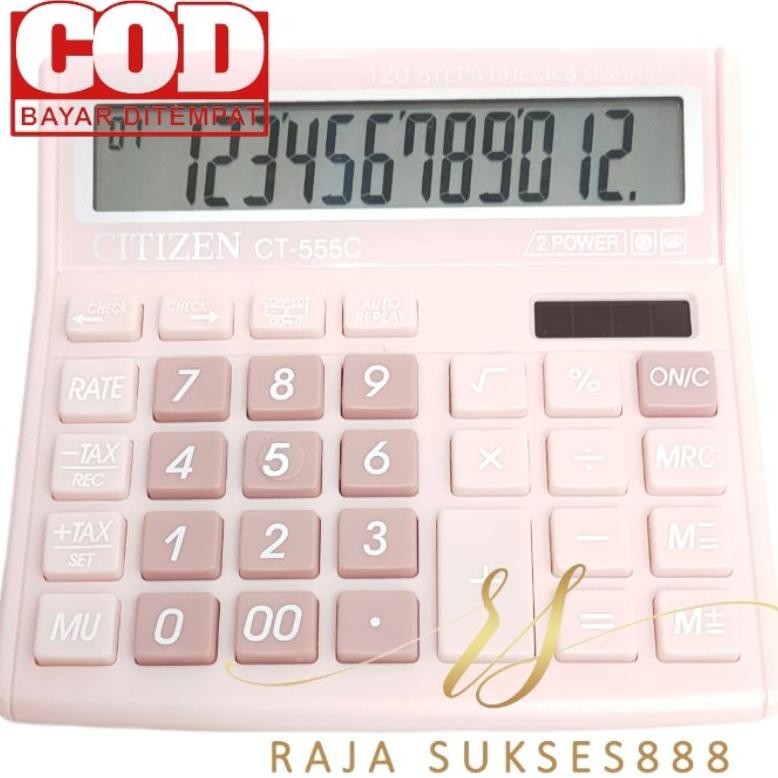 

VIRAL Calculator Citizen CT 555 Warna Pastel Kalkulator CITIZEN 555N 555 N 12 DIGIT CHECK ULANG CHECK CORRECT ke-21
