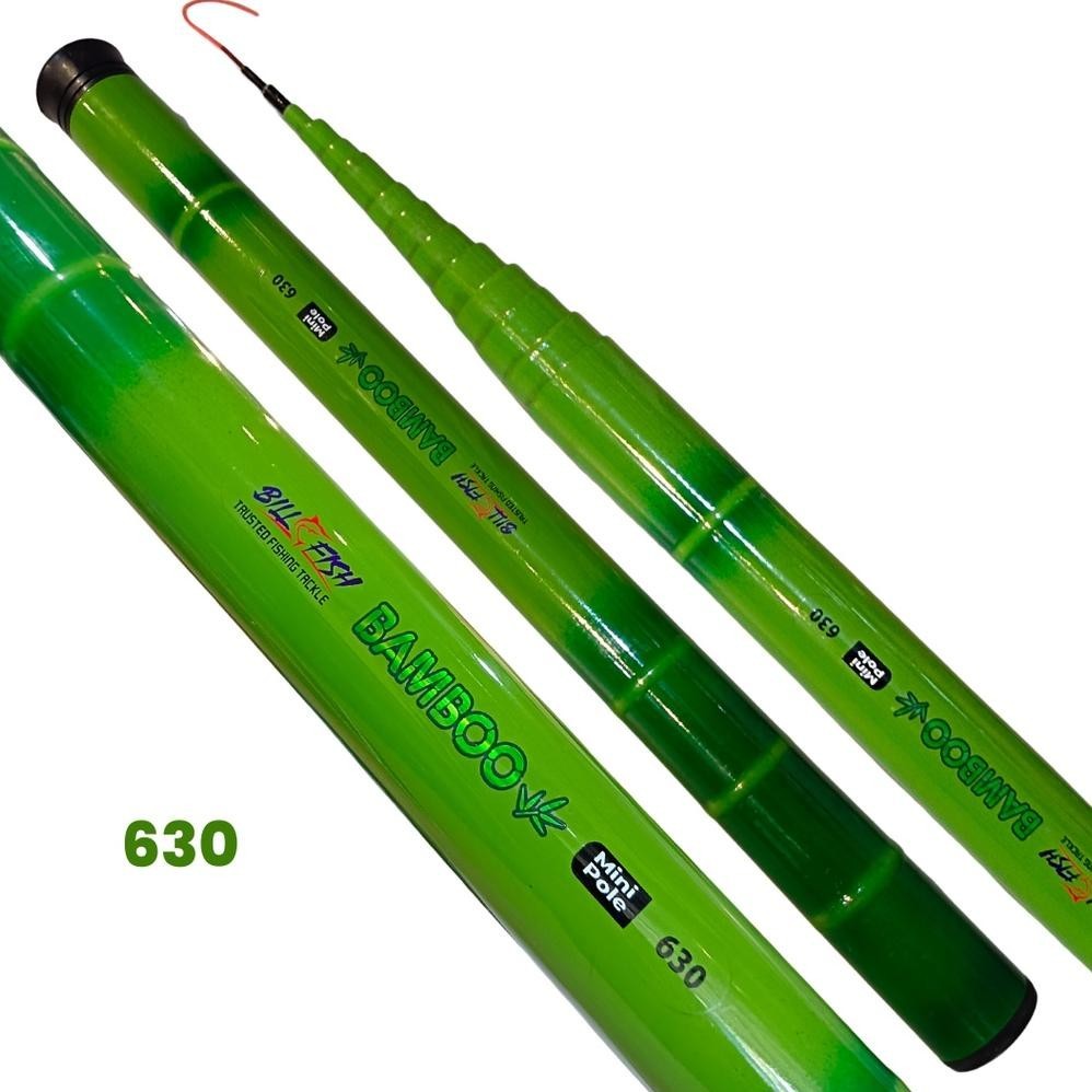 PROMO Joran Tegek Bamboo Ruas Pendek | Stik pancing lentur untuk mancing ikan sepat betok wader ba-3