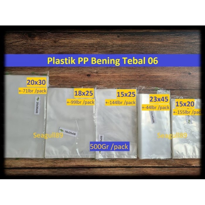 

MURAH Kantong Plastik PP Bening Tebal 06 Lebar 15 18 20 - Snack Makanan