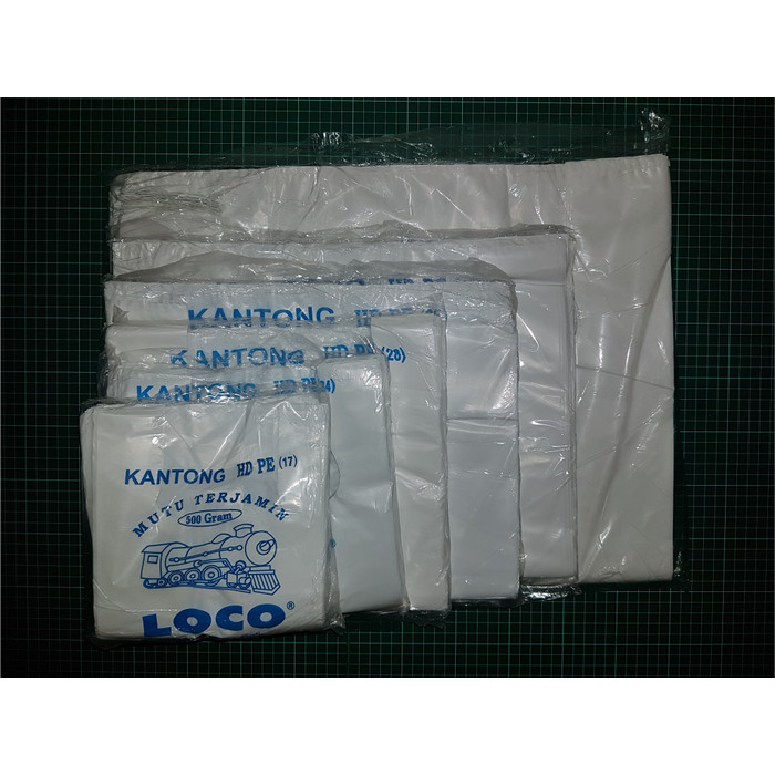 

PROMO KANTONG PLASTIK HD LOCO TEBAL PUTIH KEMASAN 500GRAM