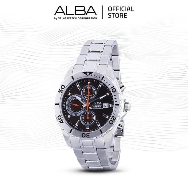 Jam Tangan Pria Original Alba Quartz Stainless Af8M95 Af8M95X1 Ori