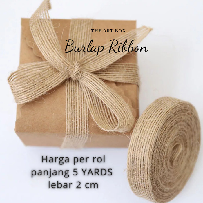 

SALE Pita Burlap 2cm Hias Kado Rustic Vintage Decor Tali Goni Craft
