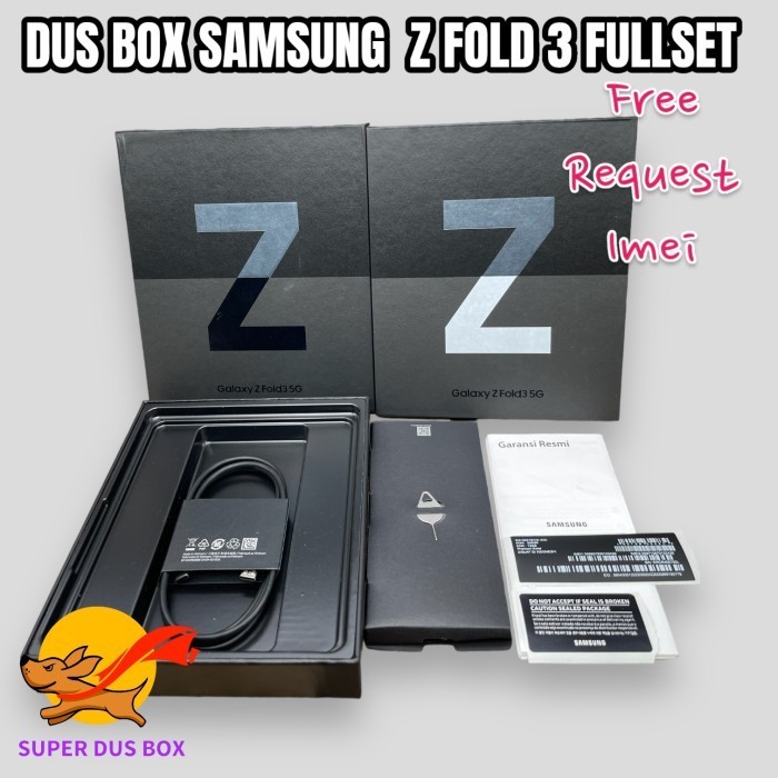 

HOT PROMO Dus Box Kotak Samsung Galaxy Z Fold 3 5G Fullset Free Request Stiker