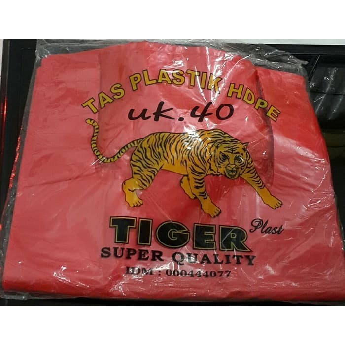 

MURAH Plastik Tiger 40 Merah - Plastik Merah - Kantong Kresek - extra Jumbo