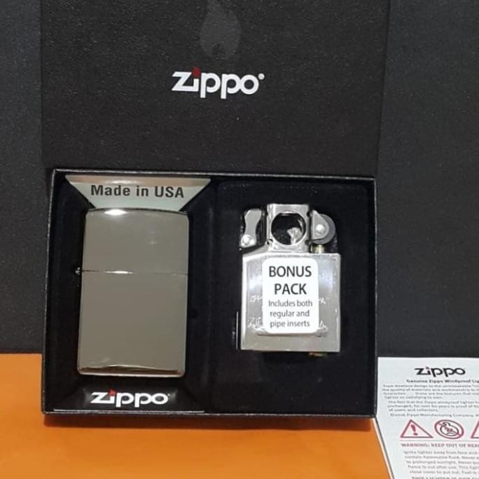 

Original Zippo Lighter And Pipe Insert Combo 29789