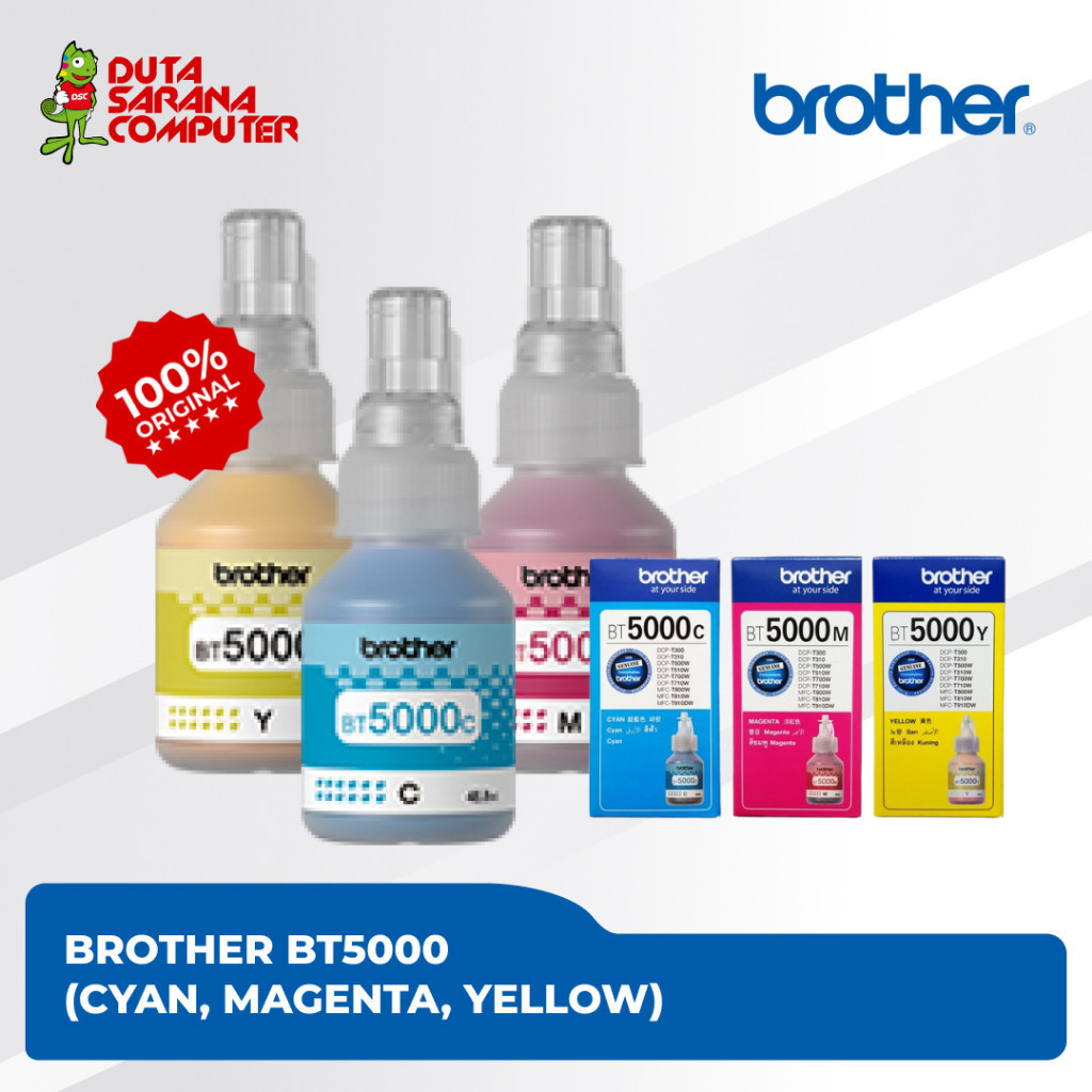 BROTHER BT-5000 BT5000 BT 5000 CYAN/ MAGENTA/ YELLOW INK ORIGINAL