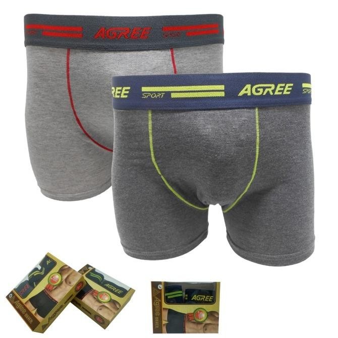 2 Pcs Boxer Agree Pria 6606 Sport | Grosir 2 Pcs Celana Dalam Pendek F67A