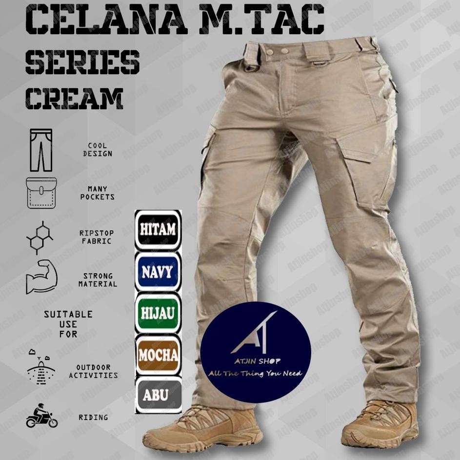 Celana Cardinal Panjang Pria Kargo Cargo Tactical Pria Anti Ge Ripstop Tornado