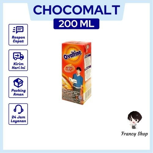 

Ovaltine Susu UHT Choco Malt Milk Rasa Coklat 200 ml