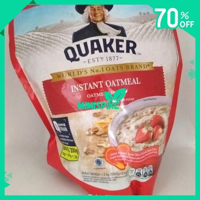 

QUAKER INSTANT OATMEAL 800 GR & 1KG SERAT ALAMI KESEHATAN PENCERNAAN BY MIMISPIKE !!