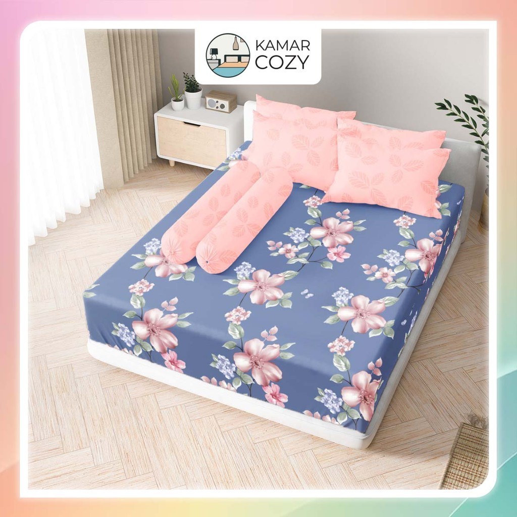 Sprei Kintakun Set Fitted 160x200 / 180x200 B4 Anindya Queen / King Bantal 4 guling 2 Dluxe Aestheti