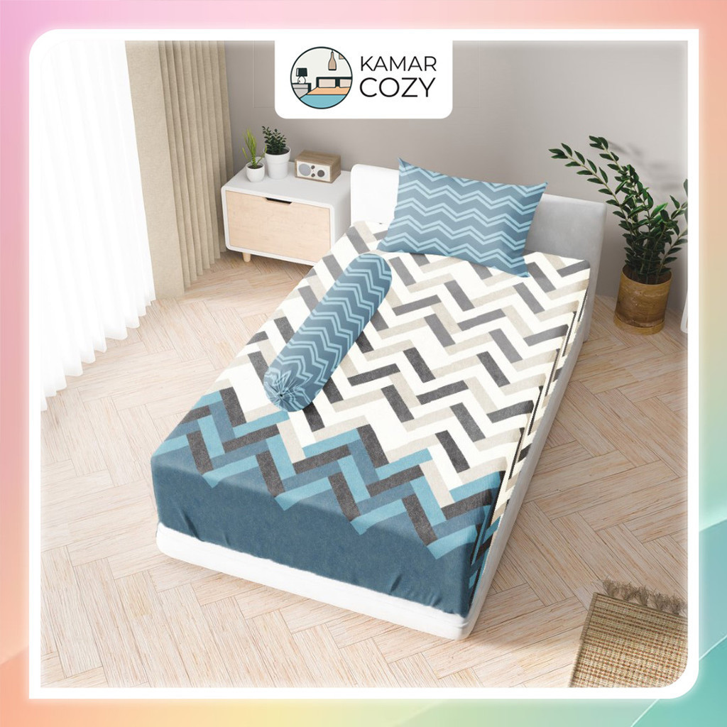 Sprei Kintakun Set Fitted Single 90x200 / 100x200 / 120x200 Jovita Dluxe Aesthetic Tinggi 25 cm Este