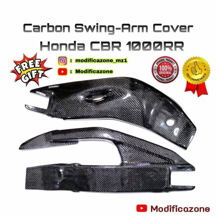 DISKON Carbonstar : Carbon Swing Arm Cover CBR1000RR - pelindung CBR 1000RR