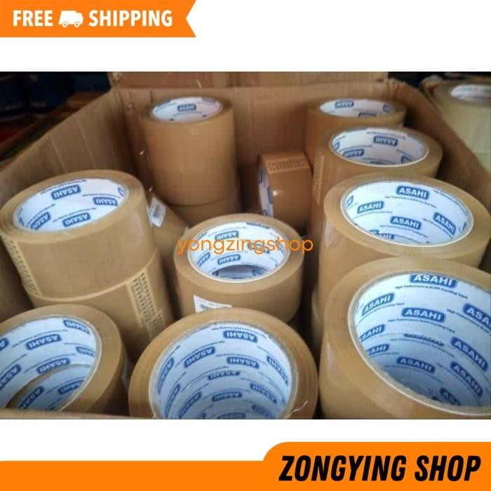 

SINTE ISOLASI LAKBAN ASAHI COKLAT 4.8 CM 90 YARD SOLASI KARDUS TAPE ZONGYING SHOP BEST PRODUK