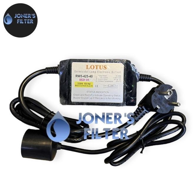 Ballast Adaptor Lampu Uv Lotus Kaki 4 10- 40 Watt