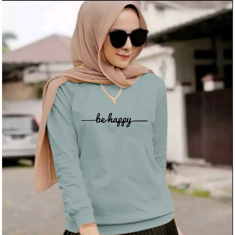 Kaos Wanita Lengan Panjang Kekinian Korean Style Baju Olahraga Cewek Remaja Kaus Perempuan Dewasa Ba