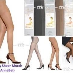 Stoking Stoing Celana Tipis Transparan Annabel Hitam Abu Warna Kulit