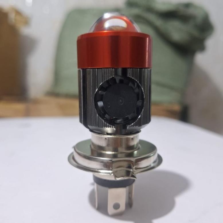 XD27 LAMPU UTAMA MOTOR LED H4 LASER RIZOMA AC DC 40WATT/LAMPU DEPAN MOTOR H4 3 KAKI LASER LED SUPER 