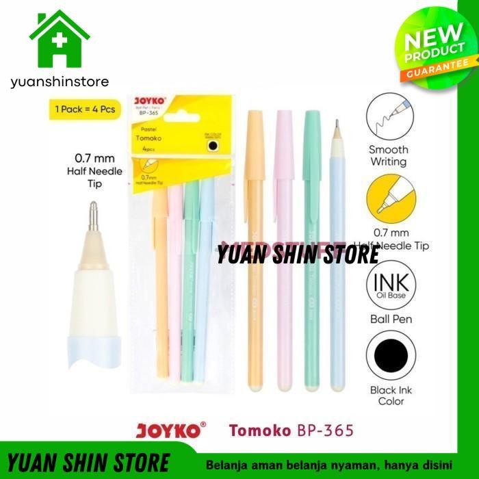 

BALL PEN PENA PULPEN JOYKO BP 365 TOMOKO ISI 4PCS BY YUAN SHIN STORE !