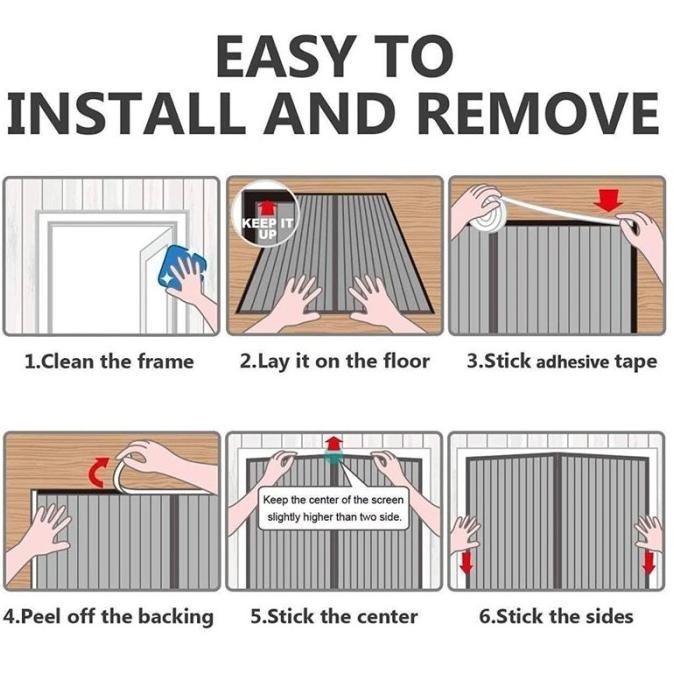 Terbaru Tirai Pintu Kamar/Tirai Anti Nyamuk Tirai Pintu Magnetik